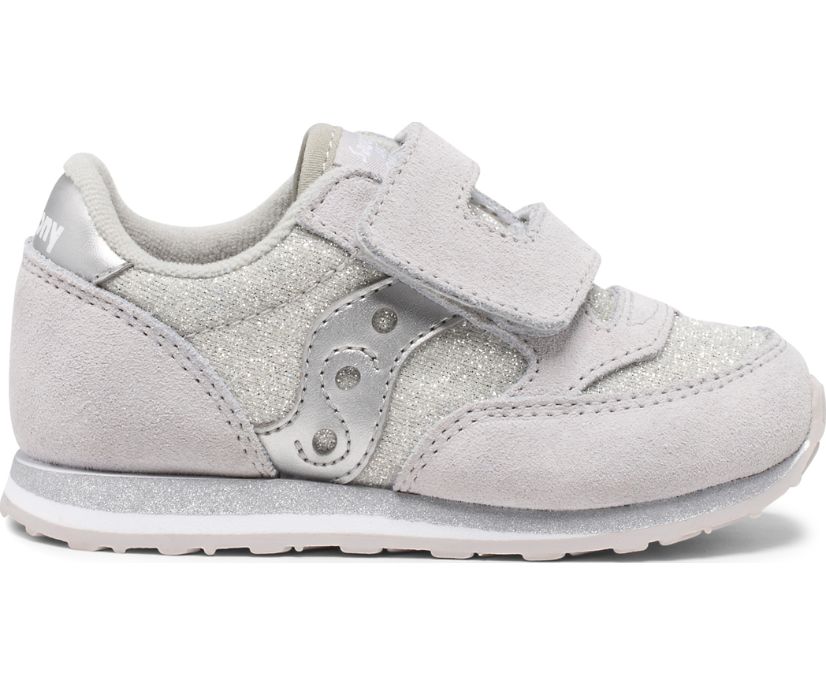 Kids' Saucony Baby Jazz Hook & Loop Sneakers Silver | Singapore 730WNBY